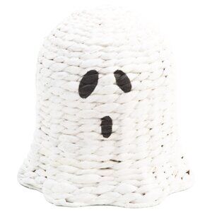 9" Woven Basket Ghost Decor, NEW in box